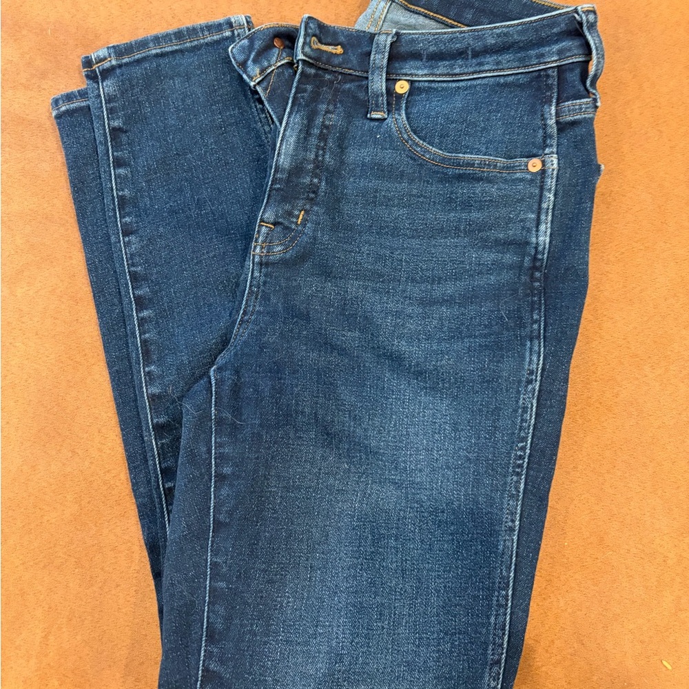 Madewell Straight-Leg Dark Blue Denim Jeans